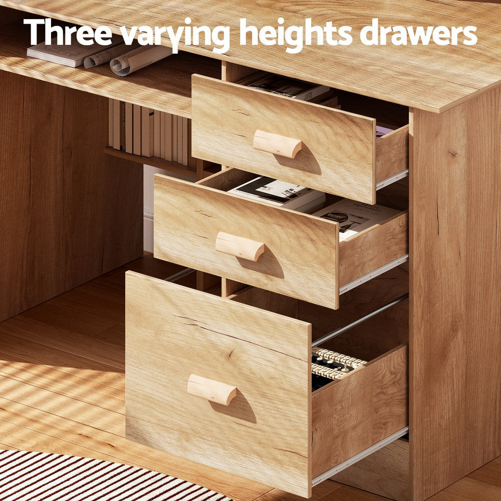 Artiss Computer Desk Office Study Desks Table Shelf Drawer Chez Guru