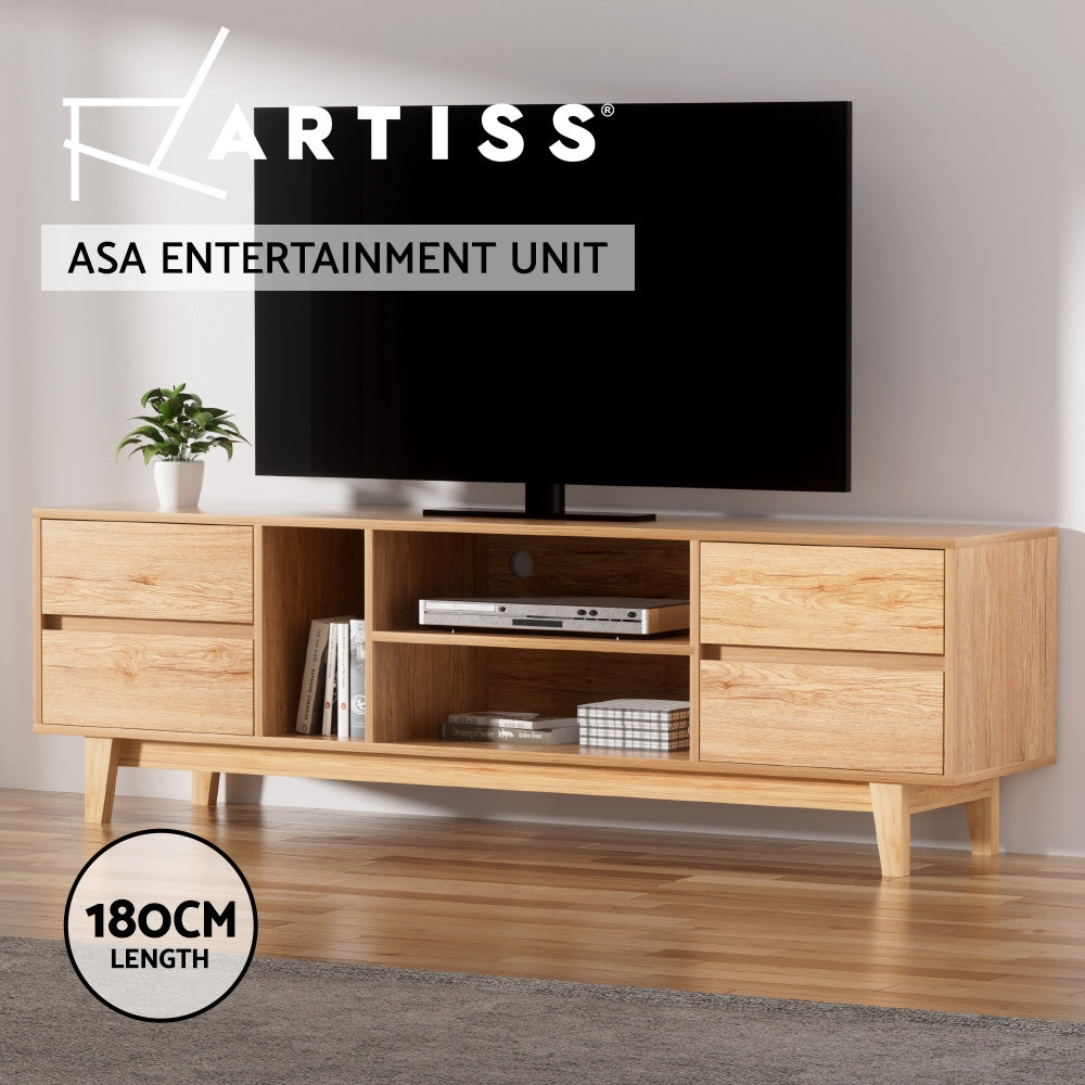 Artiss Entertainment Unit Stand TV Cabinet Storage Drawer Shelf 180cm Wooden Chez Guru