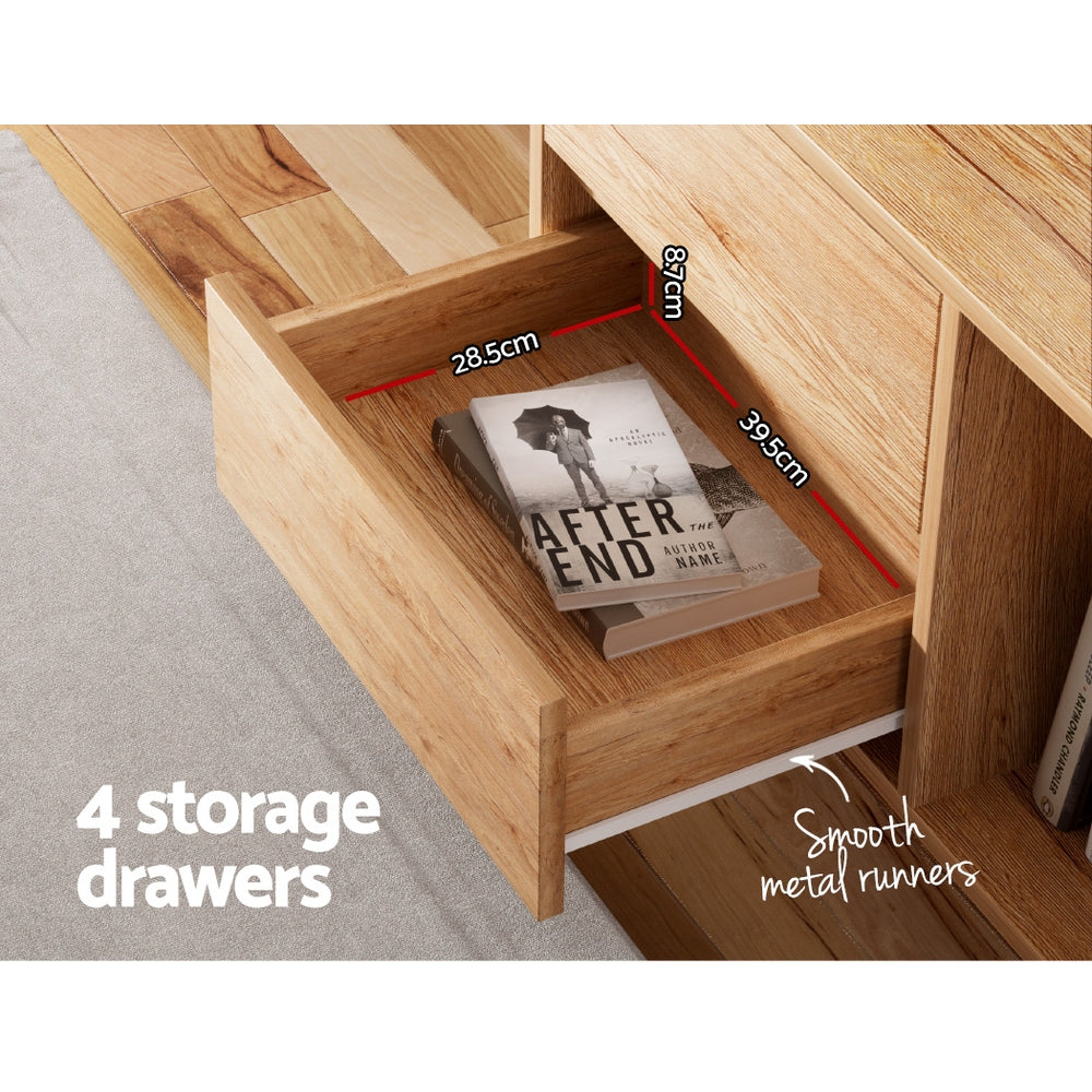 Artiss Entertainment Unit Stand TV Cabinet Storage Drawer Shelf 180cm Wooden Chez Guru