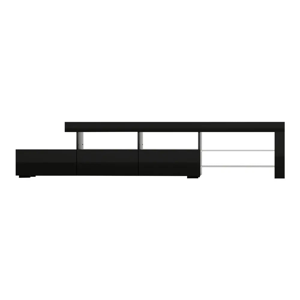 Artiss Entertainment Unit TV Cabinet LED 215cm Black Caya - Chez Guru
