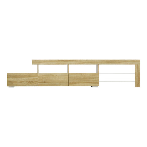 Artiss Entertainment Unit TV Cabinet LED 215cm Pine Caya Chez Guru