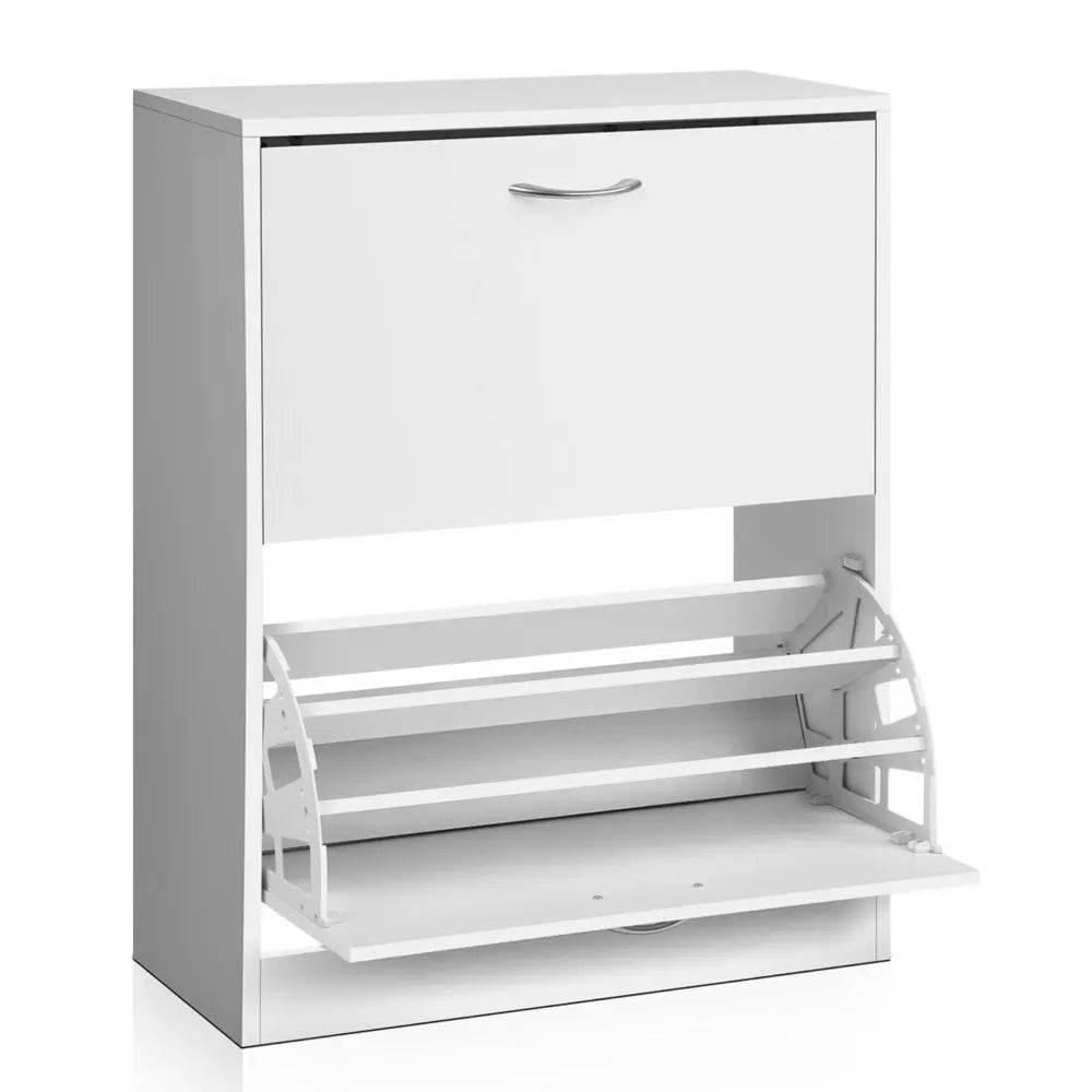 Artiss Shoe Rack Cabinet Adjustable Shelves 24 Pairs White Iris Chez Guru