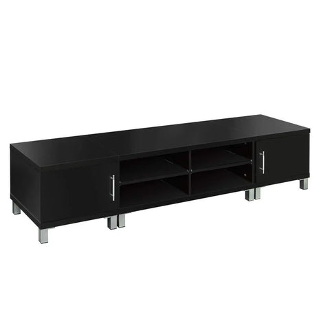 Artiss TV Cabinet Entertainment Unit 190cm Black Danson - Chez Guru