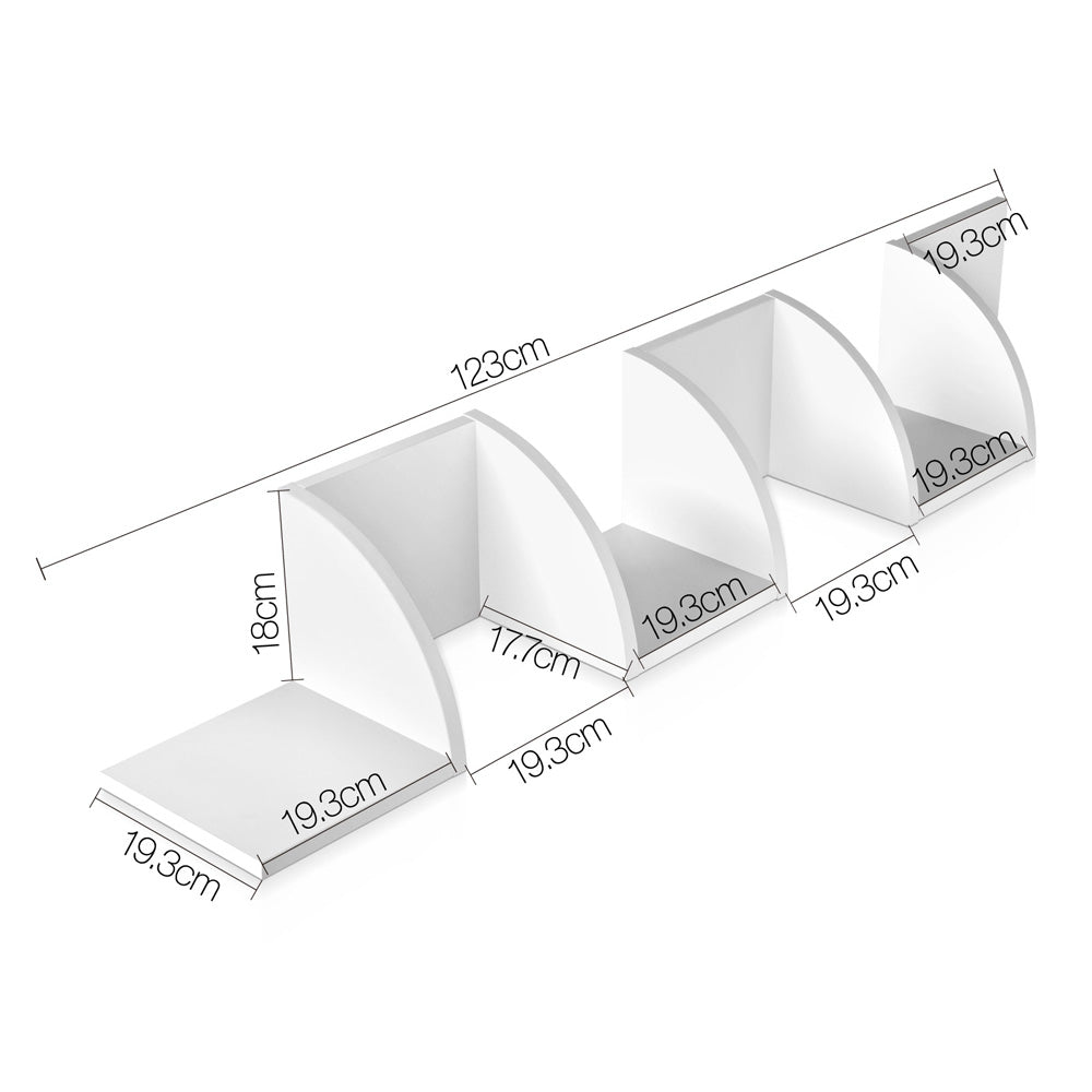Artiss Wall Shelf Corner Floating 5-Tier White Chez Guru
