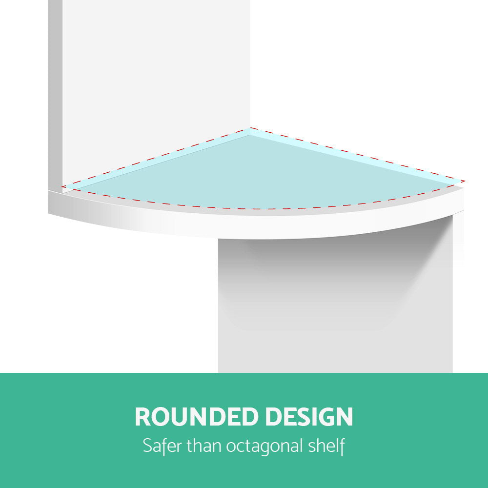 Artiss Wall Shelf Corner Floating 5-Tier White Chez Guru
