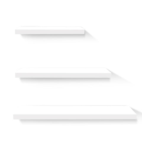 Artiss Floating Wall Shelf Set of 3 White Chez Guru