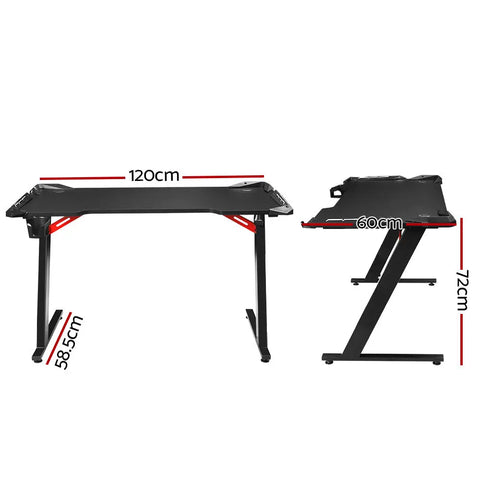 Artiss Gaming Desk Computer Desks LED Light 120CM Chez Guru
