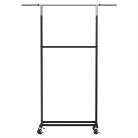 Artiss Clothes Rack Double Rod Airer Rail Coat Stand Adjustable Hanger