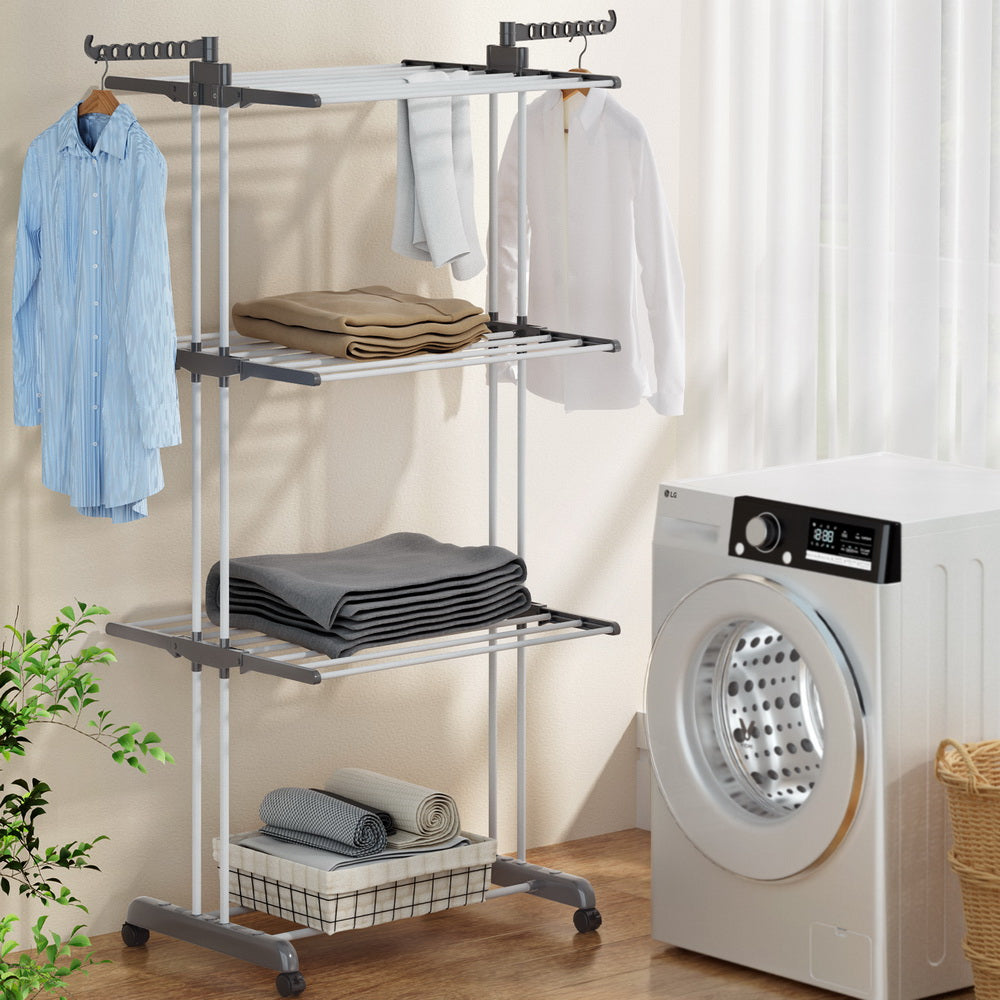 Artiss Clothes Airer Drying Rack 173cm Coat Hanger Foldable Chez Guru