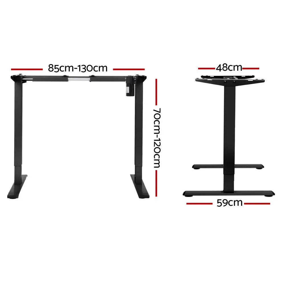 Artiss Electric Standing Desk Frame Only Height Adjustable 70KG Load Black Chez Guru