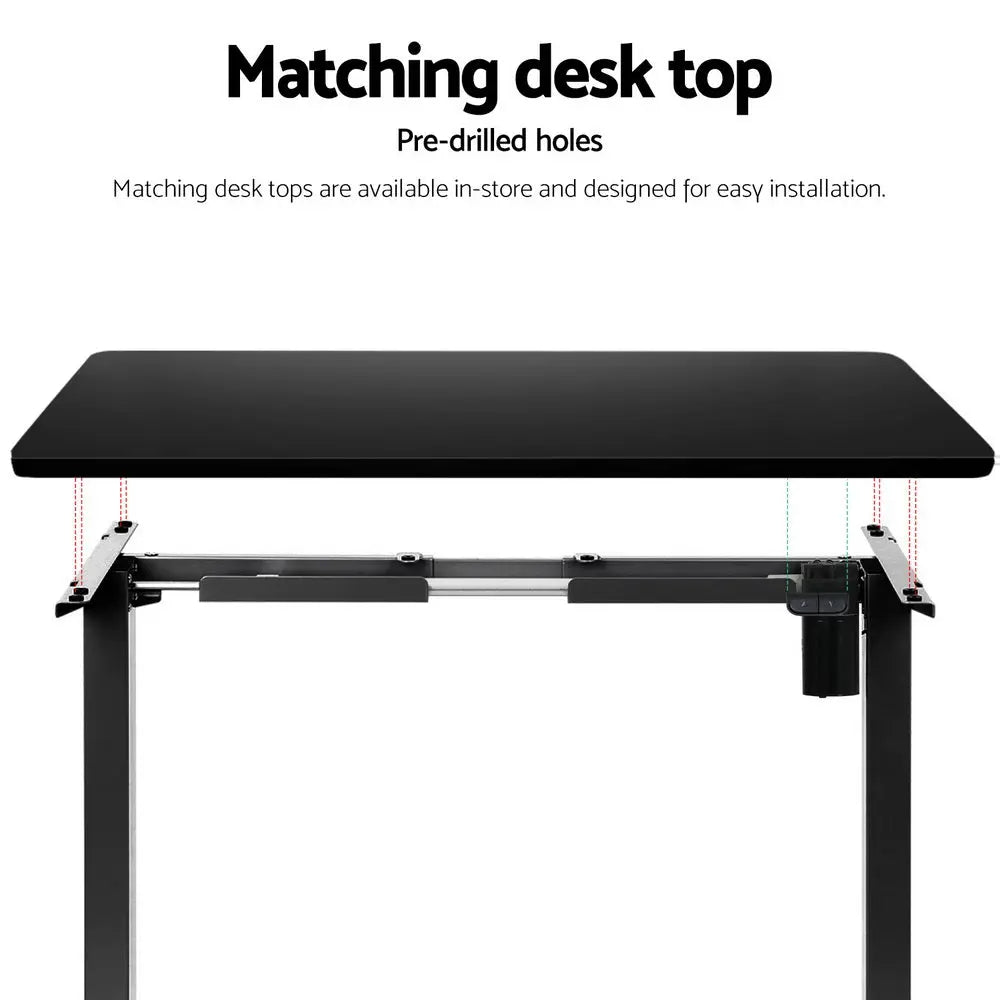 Artiss Electric Standing Desk Frame Only Height Adjustable 70KG Load Black Chez Guru