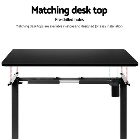Artiss Electric Standing Desk Frame Only Height Adjustable 70KG Load Black Chez Guru
