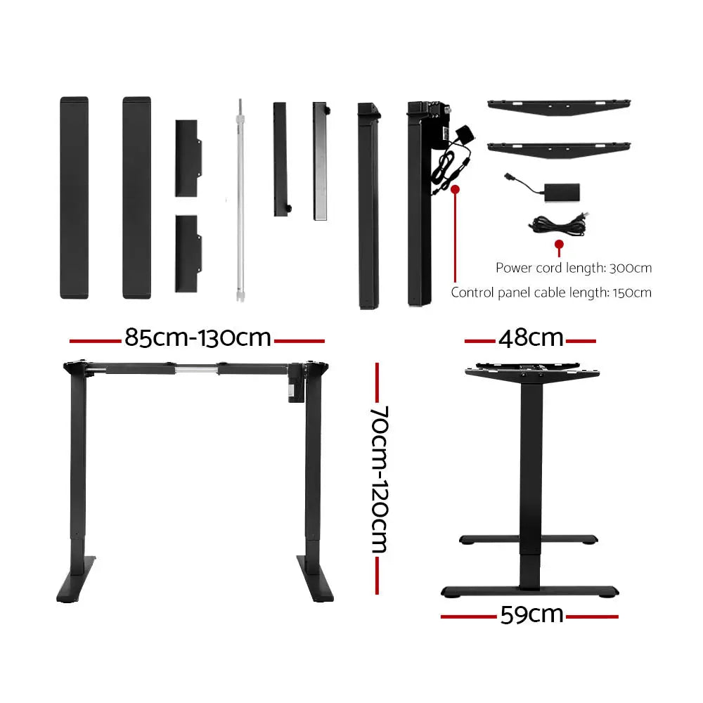 Artiss Standing Desk Motorised Black 120CM Chez Guru