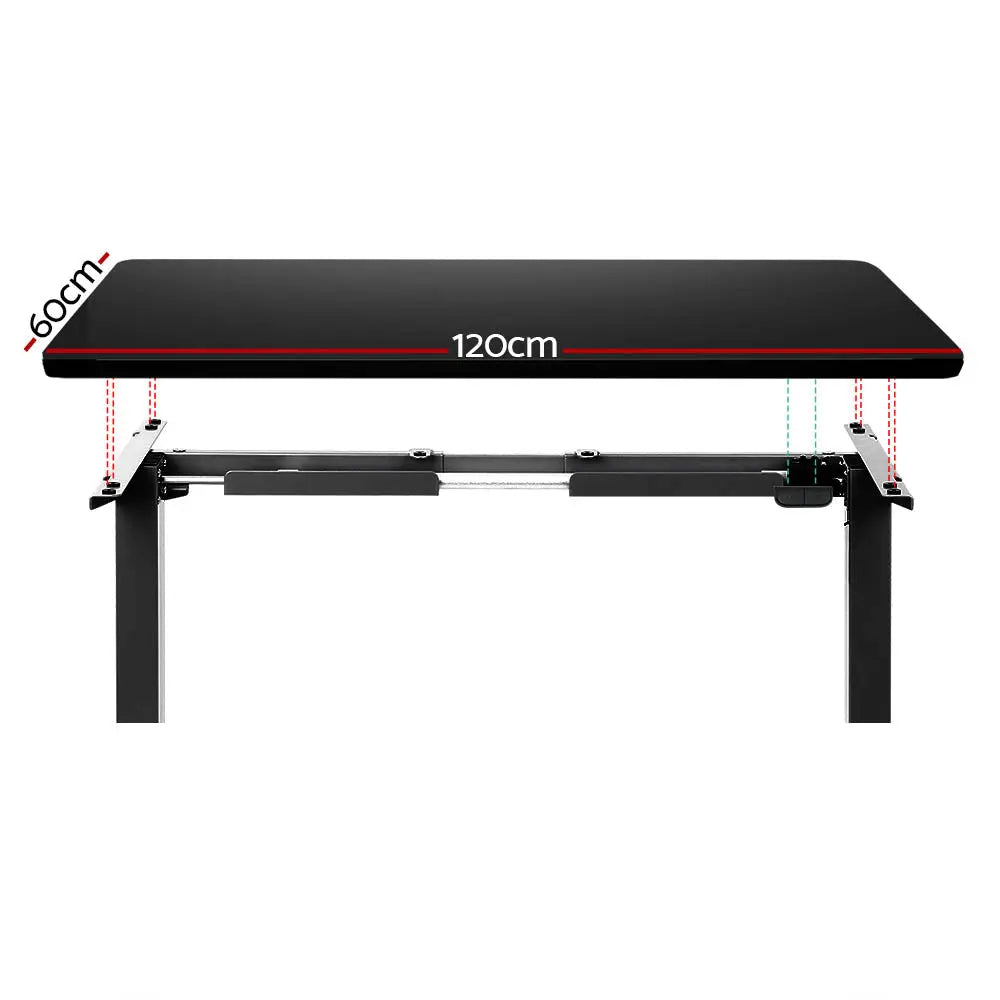 Artiss Standing Desk Motorised Black 120CM Chez Guru