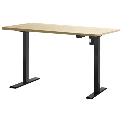 Artiss Standing Desk Motorised White Oak 140CM Chez Guru