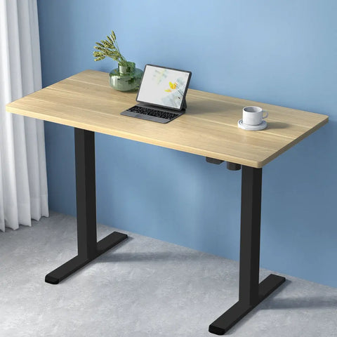 Artiss Standing Desk Motorised White Oak 140CM Chez Guru