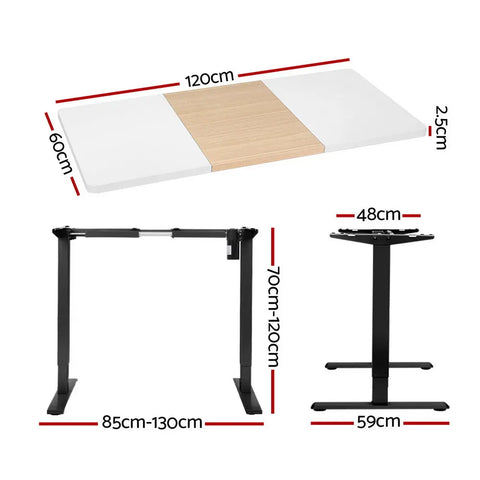 Artiss Motorised Standing Desk Sit Stand Desks 120CM Chez Guru