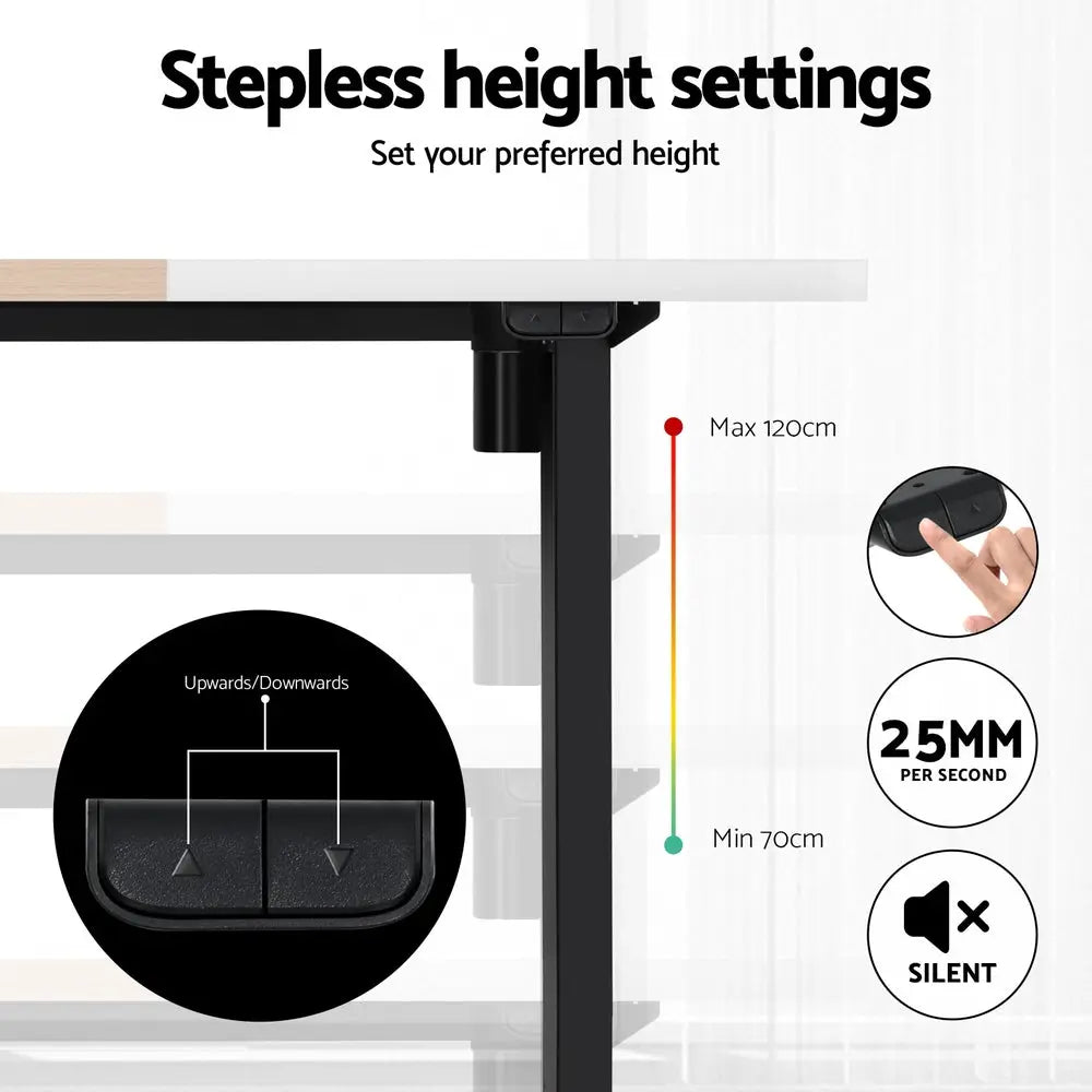 Artiss Motorised Standing Desk Sit Stand Desks 120CM Chez Guru