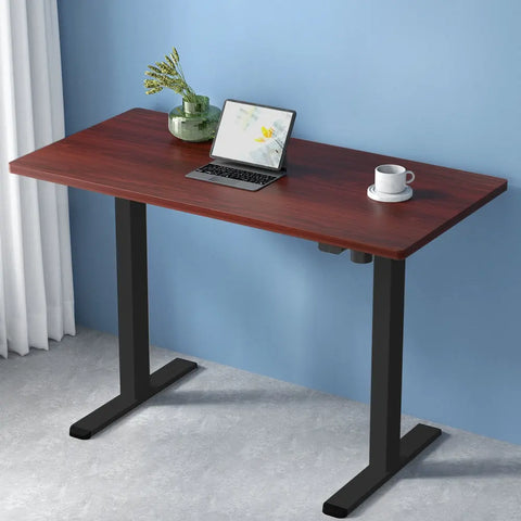 Artiss Standing Desk Motorised Walnut 140CM Chez Guru