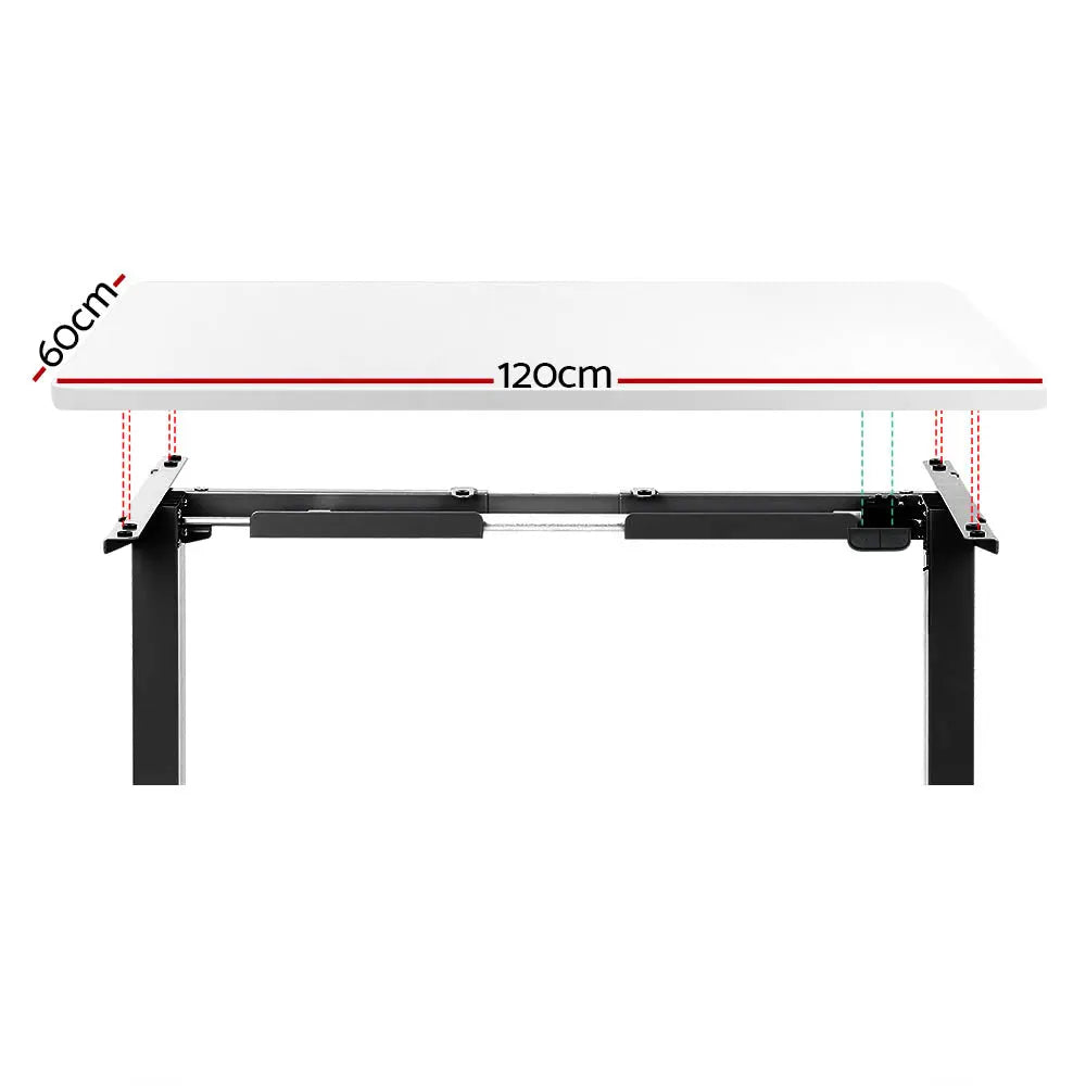 Artiss Standing Desk Motorised White 120CM Chez Guru