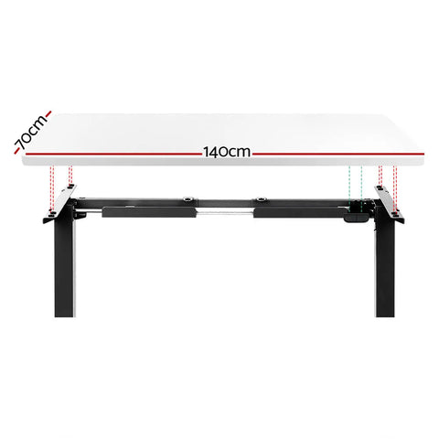 Artiss Standing Desk Motorised White 140CM Chez Guru