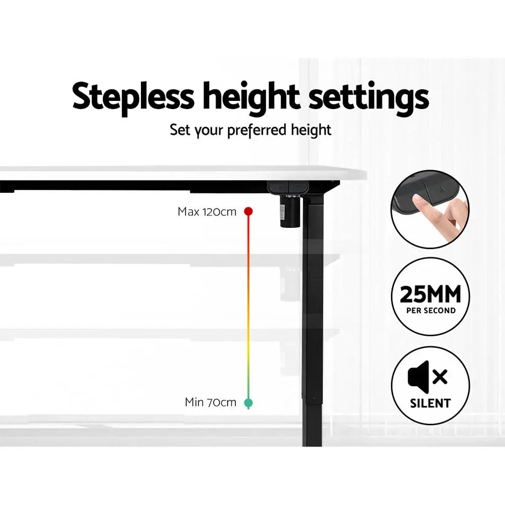 Artiss Standing Desk Motorised White 140CM Chez Guru