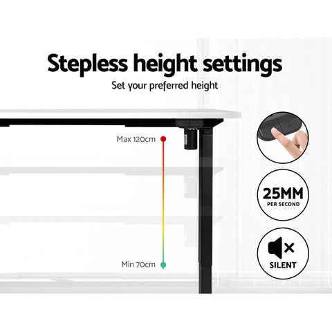 Artiss Standing Desk Motorised White 140CM Chez Guru