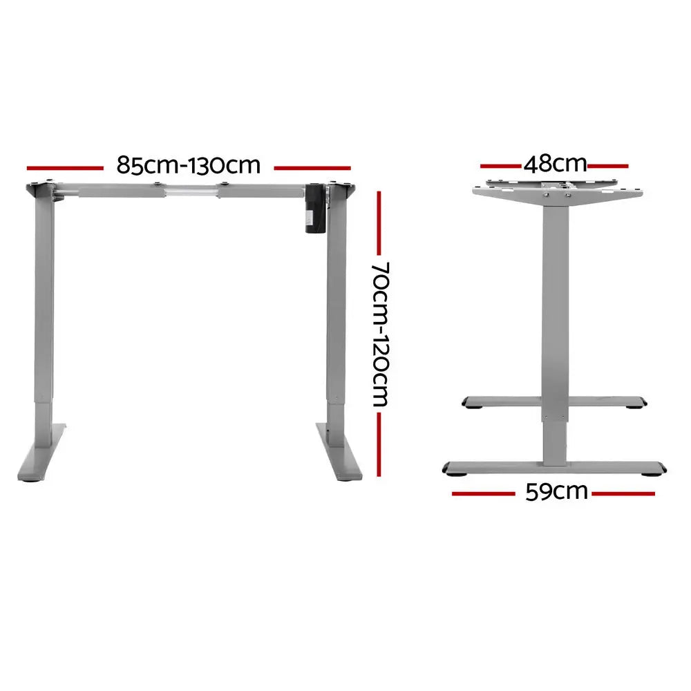Artiss Electric Standing Desk Frame Only Height Adjustable 70KG Load Grey Chez Guru