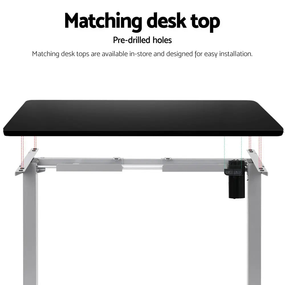 Artiss Electric Standing Desk Frame Only Height Adjustable 70KG Load Grey Chez Guru