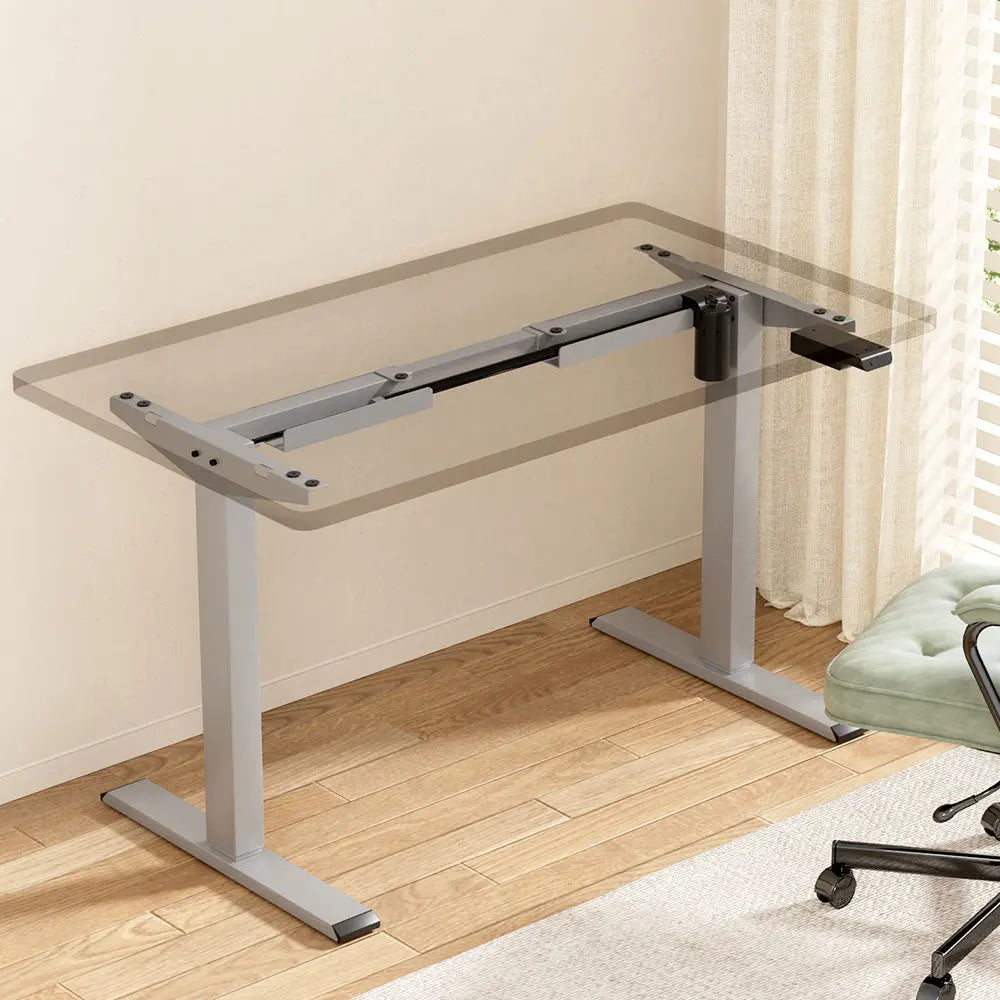 Artiss Electric Standing Desk Frame Only Height Adjustable 70KG Load Grey Chez Guru