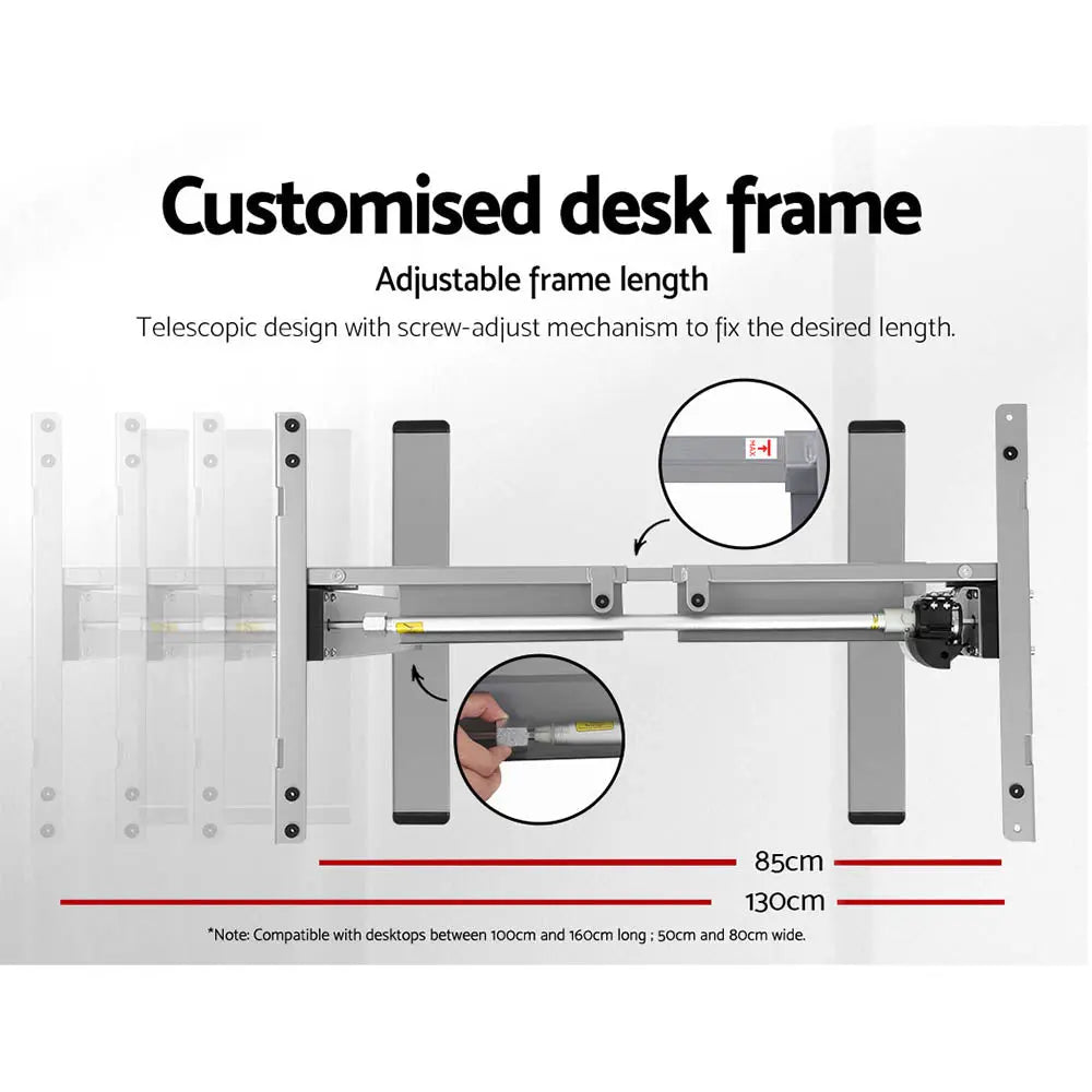 Artiss Standing Desk Motorised 140CM Black Chez Guru