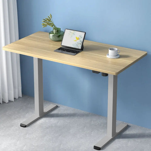 Artiss Standing Desk Motorised 120CM White Oak Chez Guru