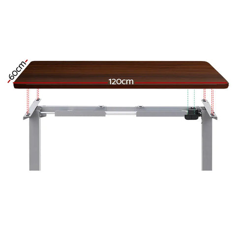 Artiss Standing Desk Motorised 120CM Walnut Chez Guru