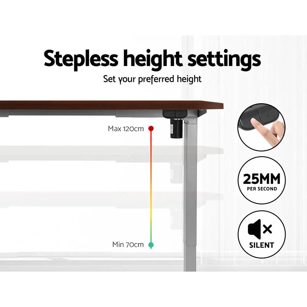 Artiss Standing Desk Motorised 120CM Walnut Chez Guru
