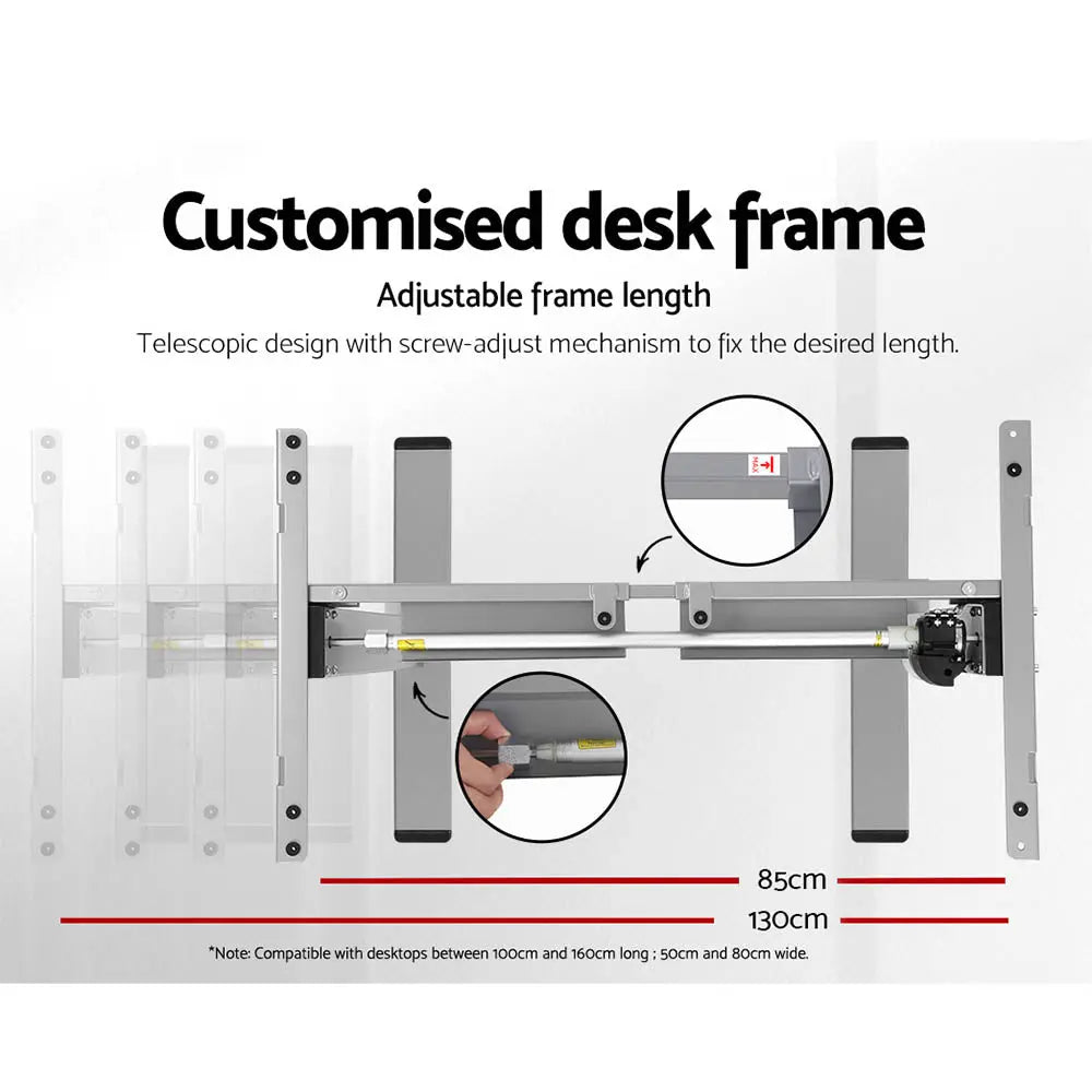 Artiss Standing Desk Motorised 120CM Walnut Chez Guru