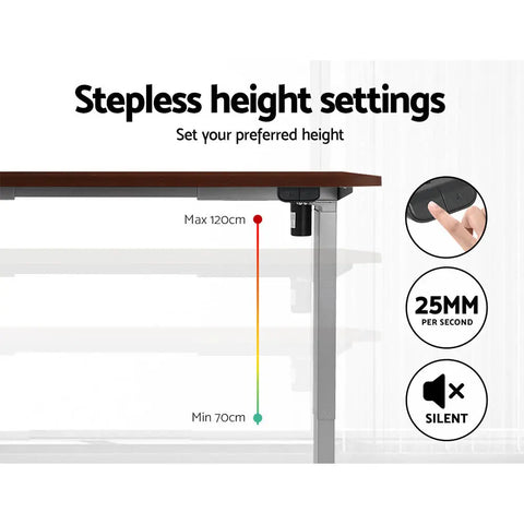 Artiss Standing Desk Motorised 140CM Walnut Chez Guru