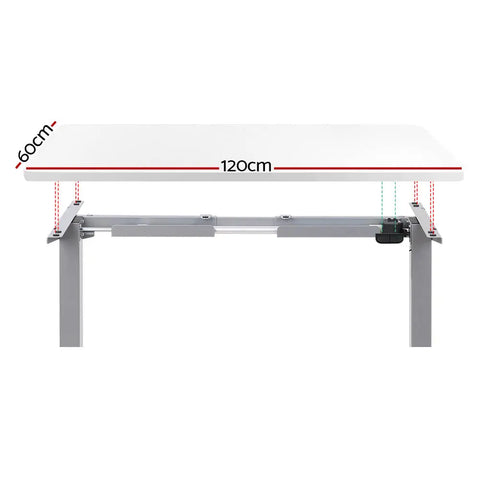 Artiss Standing Desk Motorised 120CM White Chez Guru