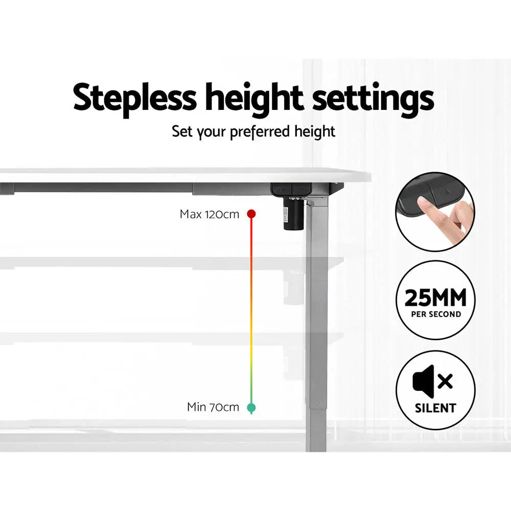 Artiss Standing Desk Motorised 120CM White Chez Guru