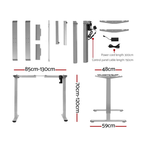 Artiss Standing Desk Motorised 140CM White Chez Guru