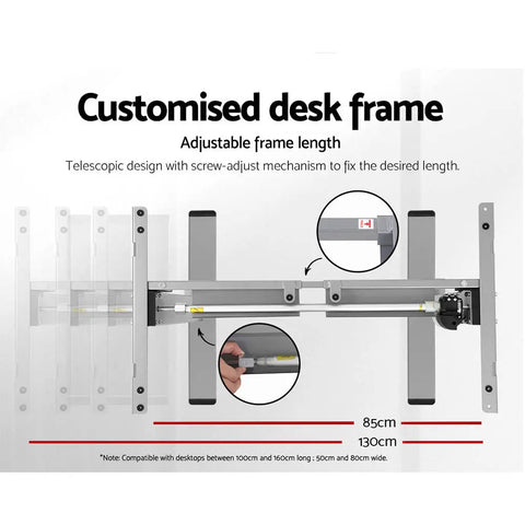 Artiss Standing Desk Motorised 140CM White Chez Guru