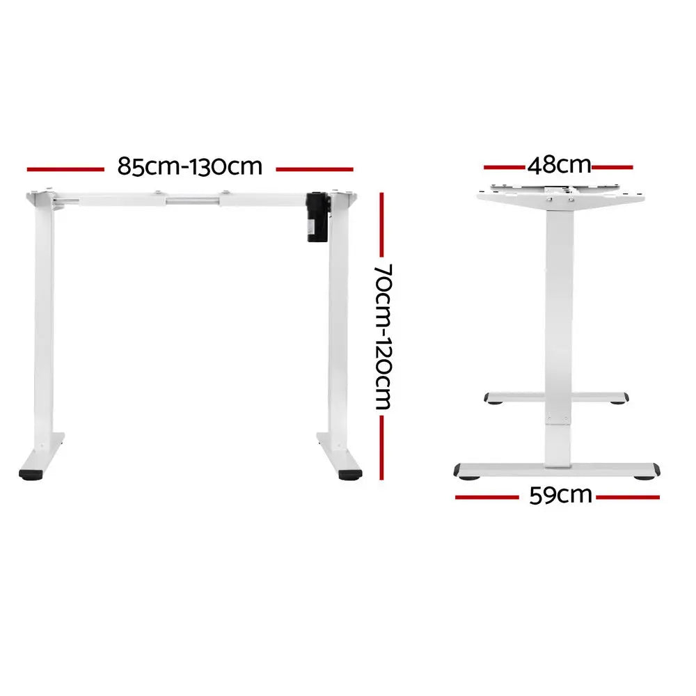 Artiss Electric Standing Desk Frame Only Height Adjustable 70KG Load White Chez Guru