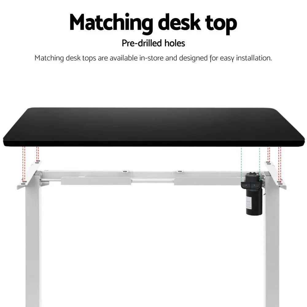 Artiss Electric Standing Desk Frame Only Height Adjustable 70KG Load White Chez Guru