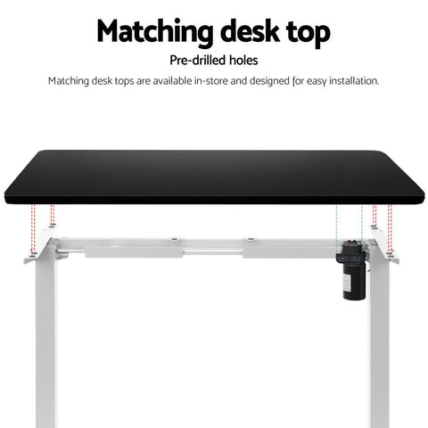 Artiss Electric Standing Desk Frame Only Height Adjustable 70KG Load White Chez Guru