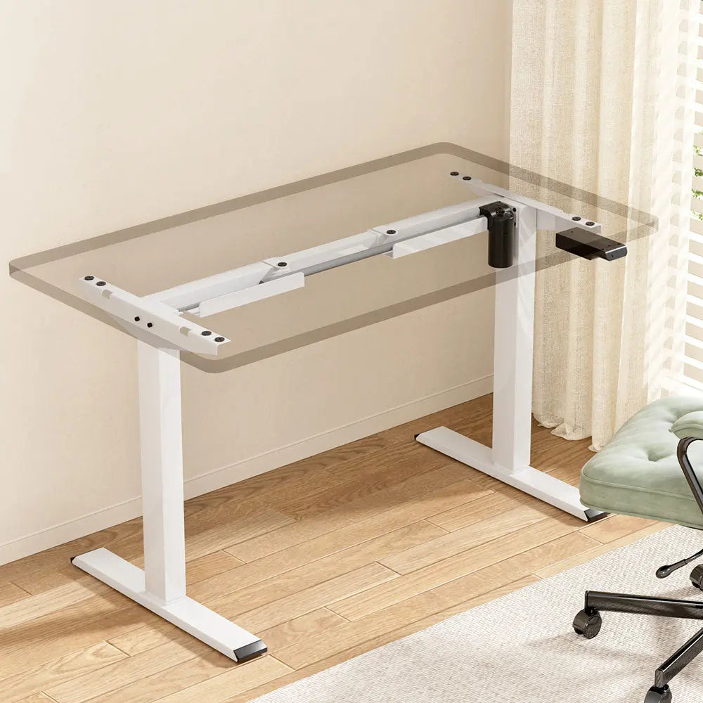 Artiss Electric Standing Desk Frame Only Height Adjustable 70KG Load White Chez Guru