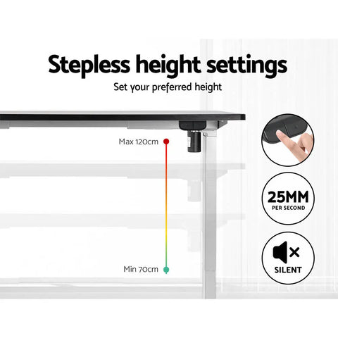 Artiss Standing Desk Motorised Sit Stand Desks Black 120CM Chez Guru