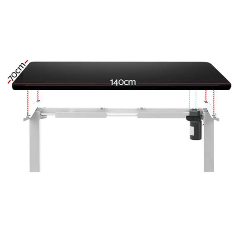 Artiss Standing Desk Motorised Sit Stand Desks Black 140CM Chez Guru