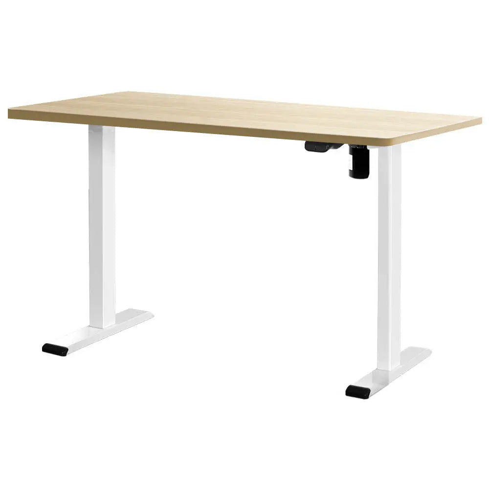 Artiss Standing Desk Motorised Sit Stand Desks White Oak 140CM Chez Guru