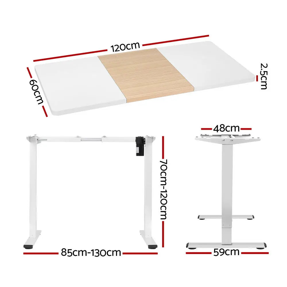 Artiss Standing Desk Motorised Sit Stand Desks 120CM Chez Guru