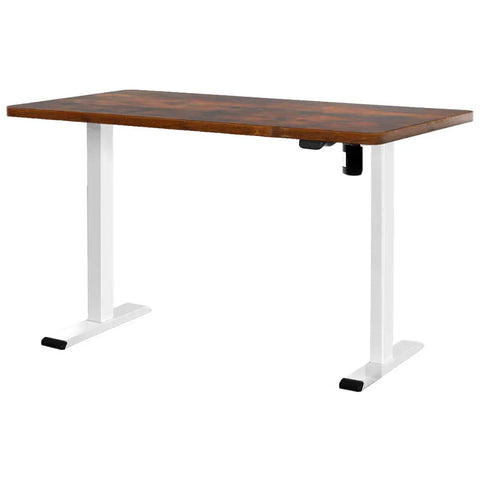 Artiss Standing Desk Motorised Sit Stand Desks Rustic Brown 140CM Chez Guru