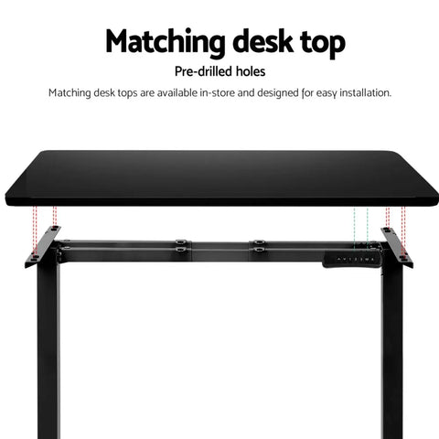 Artiss Standing Desk Frame Only Dual Motor Motorised Black Chez Guru